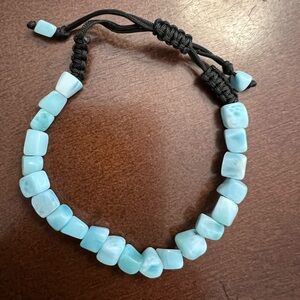 Marahlago Larimar Macrame Adjustable Bracelet
